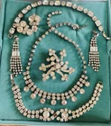 Vintage Rhinestone Clear Crystal  Costume Jewelry Lot Juliana Brooch