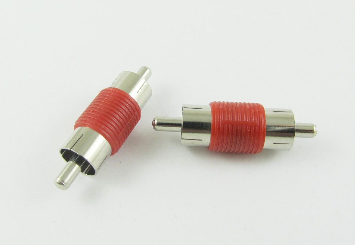 10-Pack RCA Male To RCA Male Coupler Adapters - Audio/Video Connector Joiner