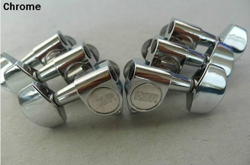 Accordatori per chitarra 3L+3R OEM ESP Tuning Pegs macchina cromata foto 4