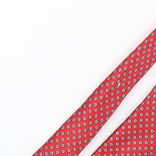 Cameo Studio Mens Red Polka Dot Silk Pointed Tie One Size - Picture 8 of 12