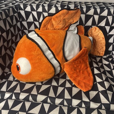 Disney Store Finding Nemo 16” Plush CLOWN FISH Doll Toy Orange