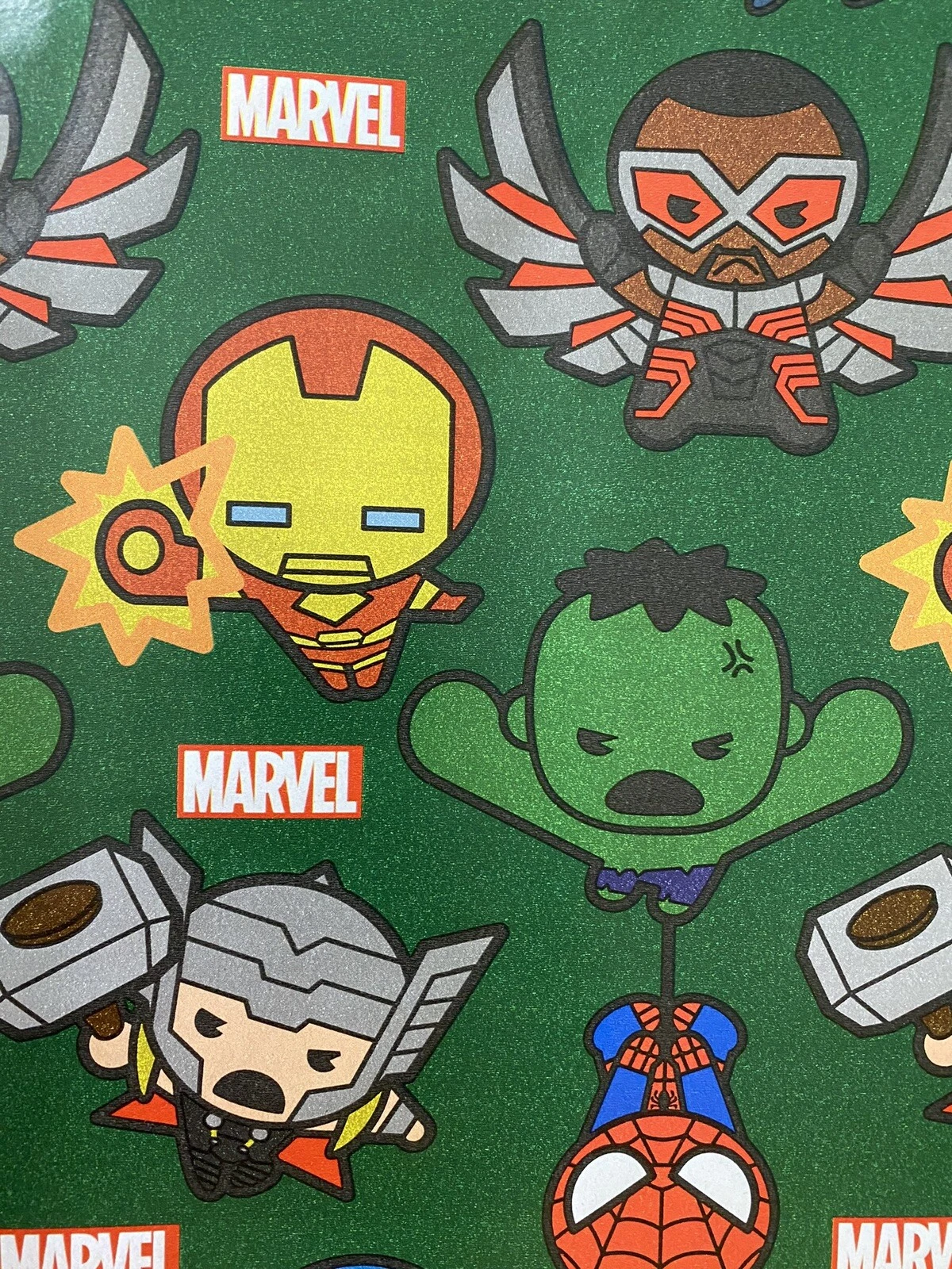 AVENGERS Christmas Wrapping Paper Ft HULK CAPTAIN AMERICA THOR SUPERHEROES
