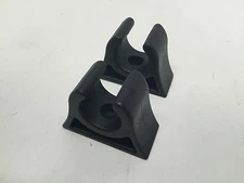 MARINE BOAT CANOE KAYAK PAIR OF BLACK PP+TPR MOLDED PADDLE CLIP 3/4" DIAMETER