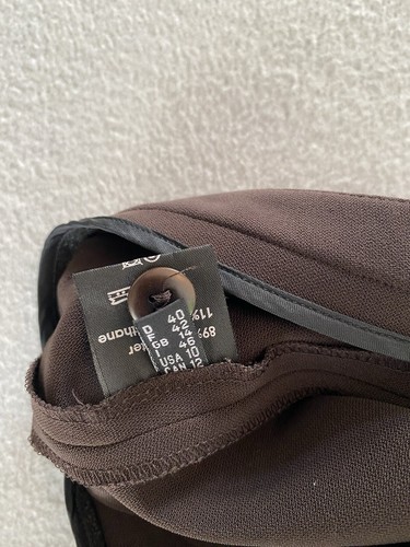 ISCHIKO OSKA TROUSERS SZ 14 BROWN HIGH WAIST WIDE LEG POCKET 31” LEG SEE DETAILS - Picture 10 of 11