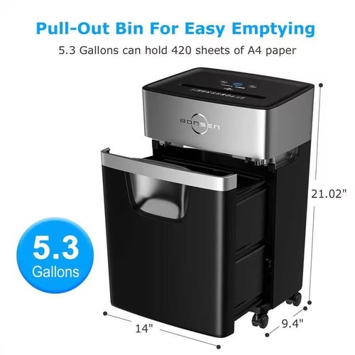 16-Sheet Cross Cut Paper Shredder and 50 Pack Lubricant Sheets - Picture 5 of 9