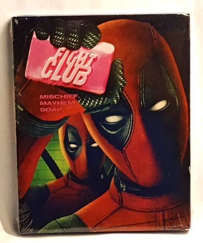 Fight Club Blu-ray mit Deadpool Photobomb Schutzhülle 2018 Walmart Brad Pitt Neu