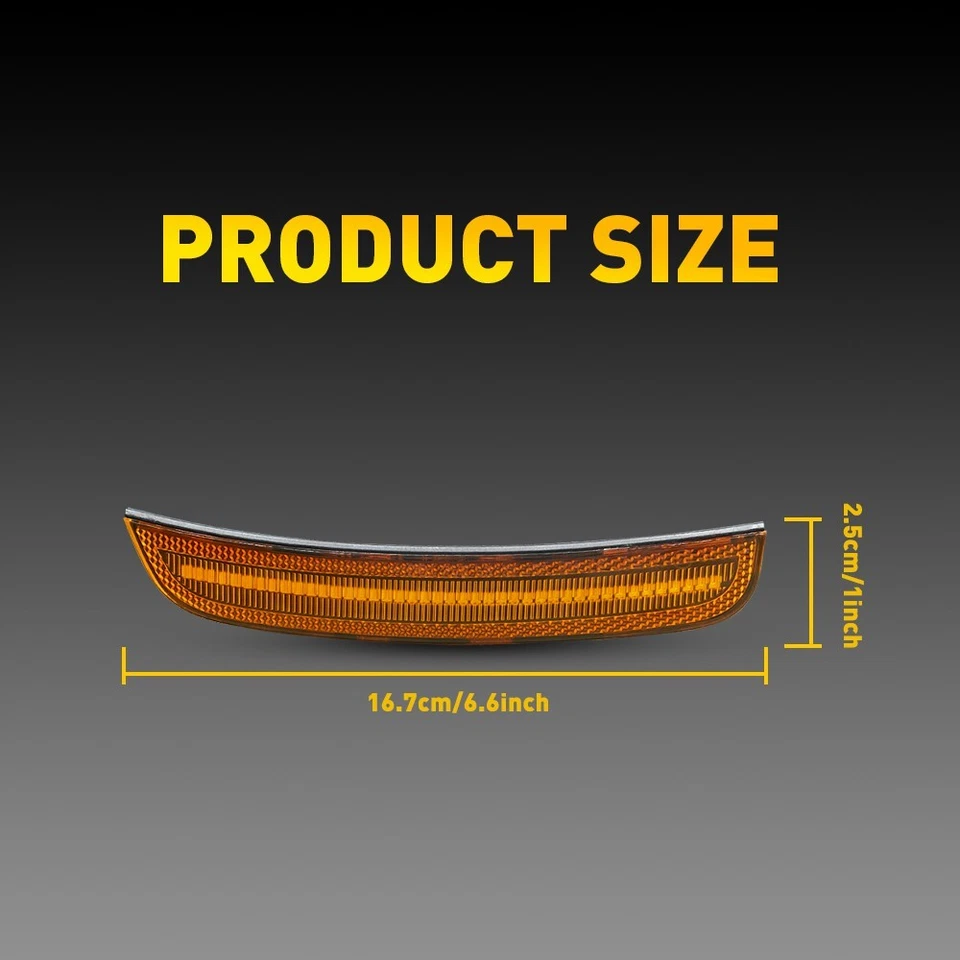 Габаритные огни для переднего бампера для Chrysler 300 2015-2023 годов выпуска желтые левый и правый 2X - Изображение 4 из 4