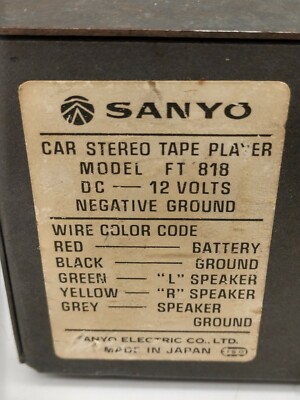 SANYO FT-818 Lecteur Bande 8 Pistes Voiture Camion Auto Nice