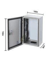 16x16x8''  IP66 Wall Mount Junction Box Carbon Steel Electrical Enclosure