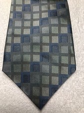 DKNY MENS TIE BLUE WITH SHADES OF GRAY 4 X 57