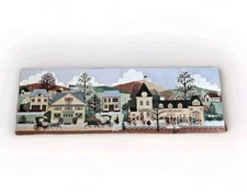 Tapestry Table Runner "Sweet Apple Junction " design By Charles Wysocki.  