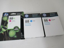 HP 88XL Ink Cartridge Magenta EXP: 2/15 Lot of 3 Economy 88 Cyan Magenta NEW