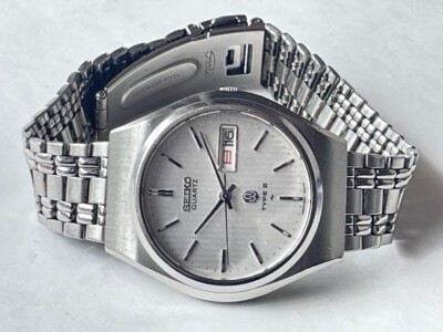 SEIKO TYPR2 4623-8010 Silver Stripe Dial Day Date KANJI Watch 36mm