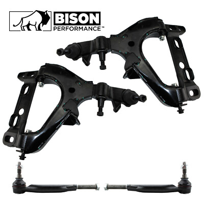 Bison Performance 4pc Front Lower Control Arm TieRod Kit For Rainier Trailblazer