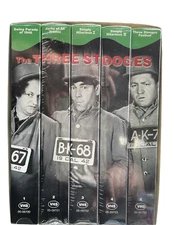 The Three Stooges Collector Series Vintage 5 VHS Tapes 1998  New Sealed 1 Open