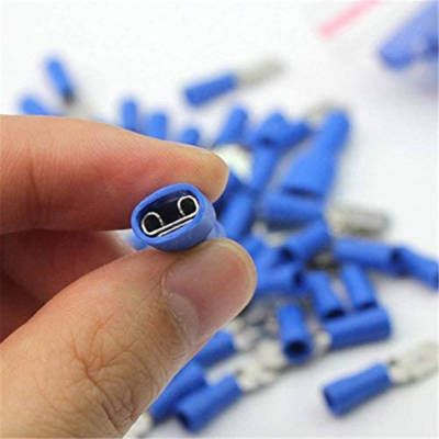 50pcs 6.3 Plug Spring FDD2 250 Brass Terminals Mother Pre Insulated Terminals Li - Foto 7