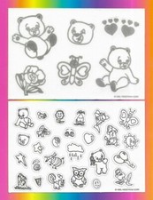 Vintage Teddy Bears Sticker Sheets Fuzzy  Matte