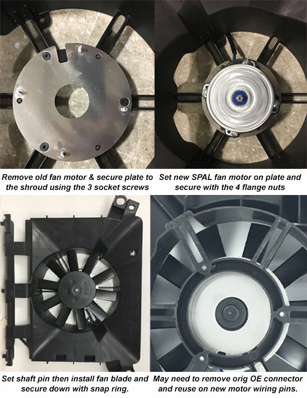 VENTILADOR DE REFRIGERACIÓN HONDA PIONEER 700 SPAL ALTO RENDIMIENTO (2014-2020) OE 19030-HL3-A01 Foto 2 de 3