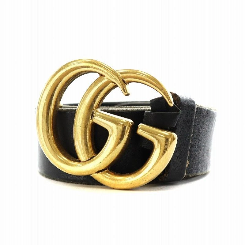 Gucci GG Marmont Ceinture Portme Cuir Noir Authentique du Japon