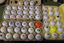 57-Golf Ball Logo Lot Different Brands Advertising, Golf Course Logo.