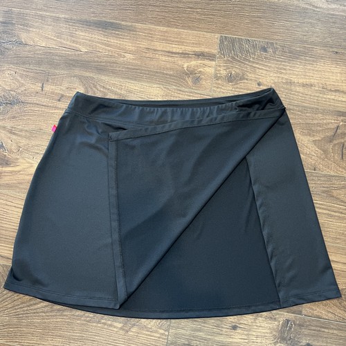 Terry Women's Mixie Bike Skirt Black Pull On Cycling Wrap Style Layer Large NWT - Picture 4 of 12