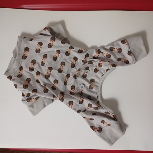 Hedgehog Dog Pajamas -Small -Gray -Pet Pajamas -Puppy -Hedgehogs In Love - Picture 7 of 7