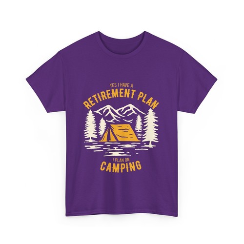 Camping Retirement Plan Unisex Heavy Cotton Tee - Picture 28 of 29