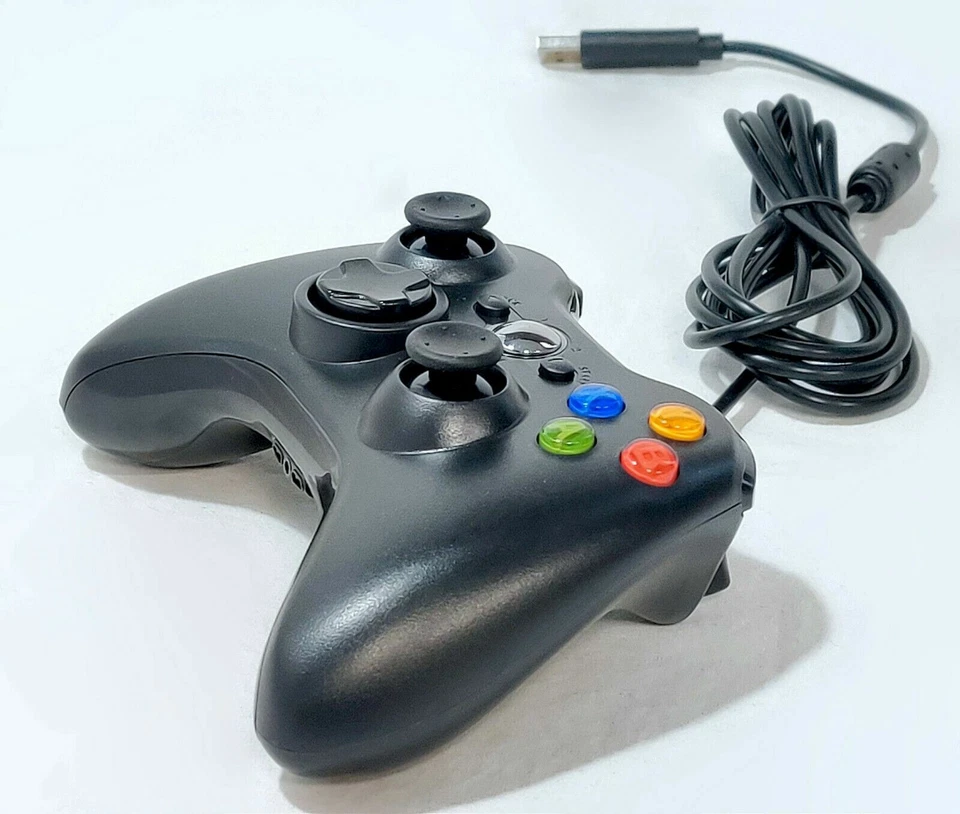 NEW Wired Black Gamepad USB Gaming Controller for Microsoft Xbox 360 Slim PC USA - Image 2 of 4