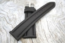 Cinturino orologio poliuretano nero 24 mm fibbia tang impermeabile per orologi subacquei