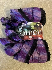 NEW Mary Maxim Glamour yarn Eclipse purple black