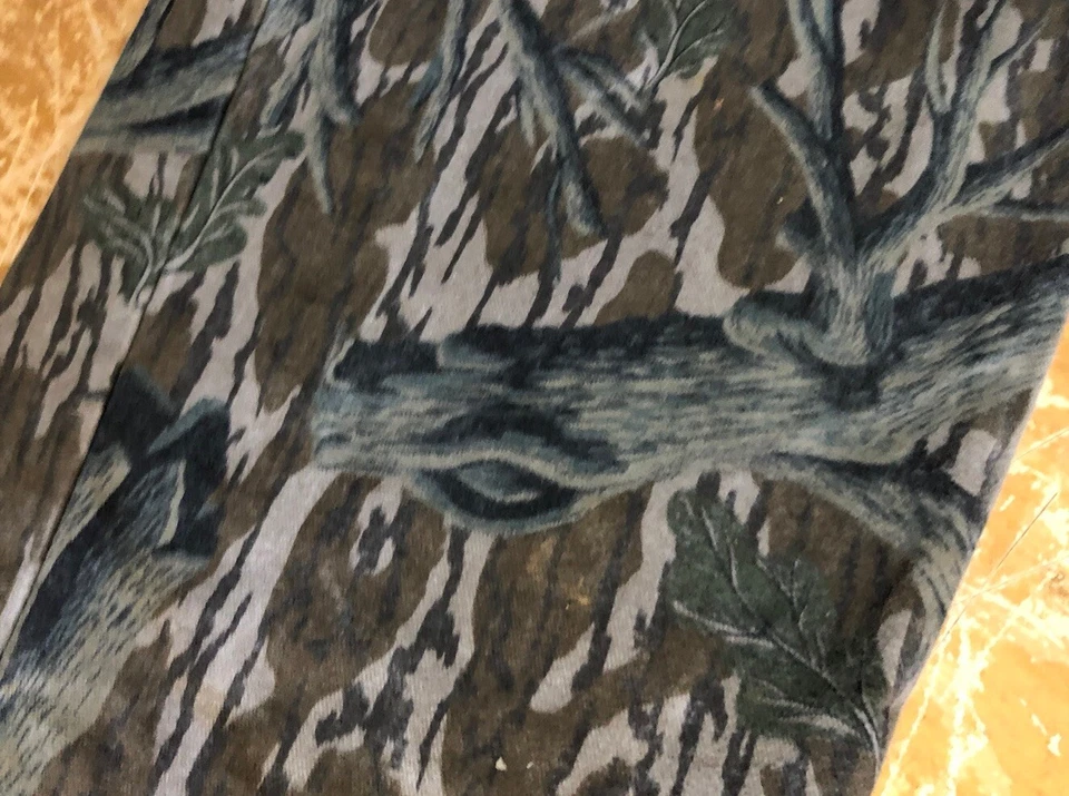 Pantalones cargo camuflados de roble musgo vintage de EE. UU. 80-90 XXL 42-44x32 corteza de árbol Foto 3 de 4