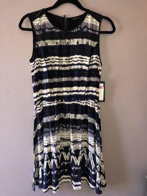 navy blue and white sundress
