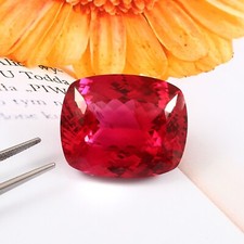 AAA Natural Flawless Museum Grade Burma Ruby Loose Cushion Gemstone Cut 30x24 MM