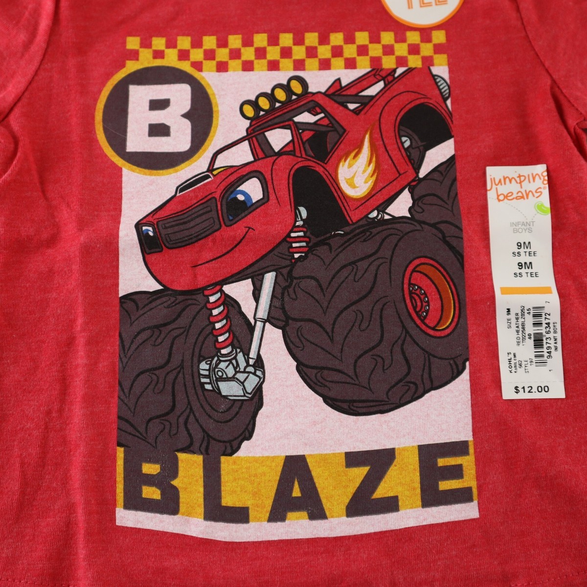 ロー Jumping Beans T-Shirt Baby Boy 9M Nickelodeon Blaze & the Monster