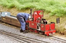 PHOTO  LOCO TALOS ON THE  WEST MOORS RAILWAY
