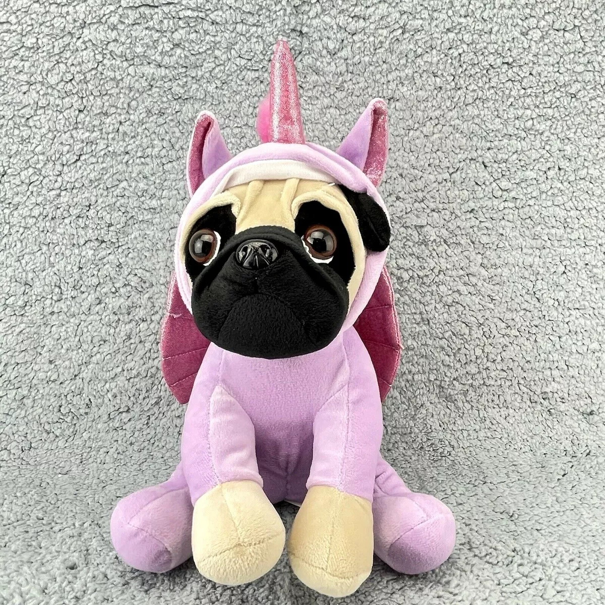 Pug unicorn toy top