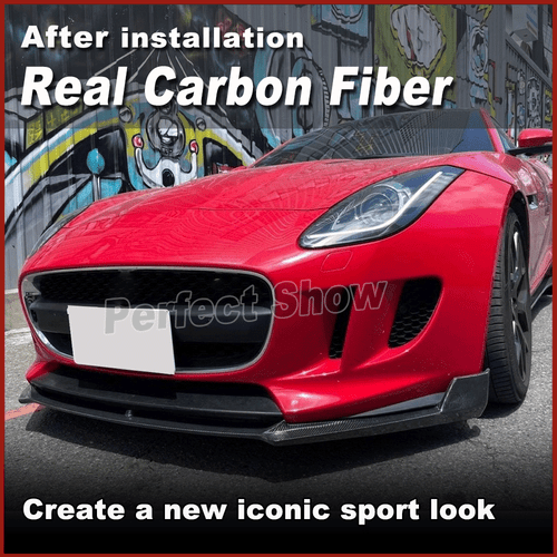Fit for Jaguar F Type X152 2015-2018 REAL Carbon Fiber Front Bumper Lip Spoiler  - Bild 3 von 12