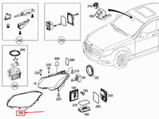 MERCEDES-BENZ CLS C218 Dichtungsrahmen für Scheinwerfer vorne rechts A2188260258