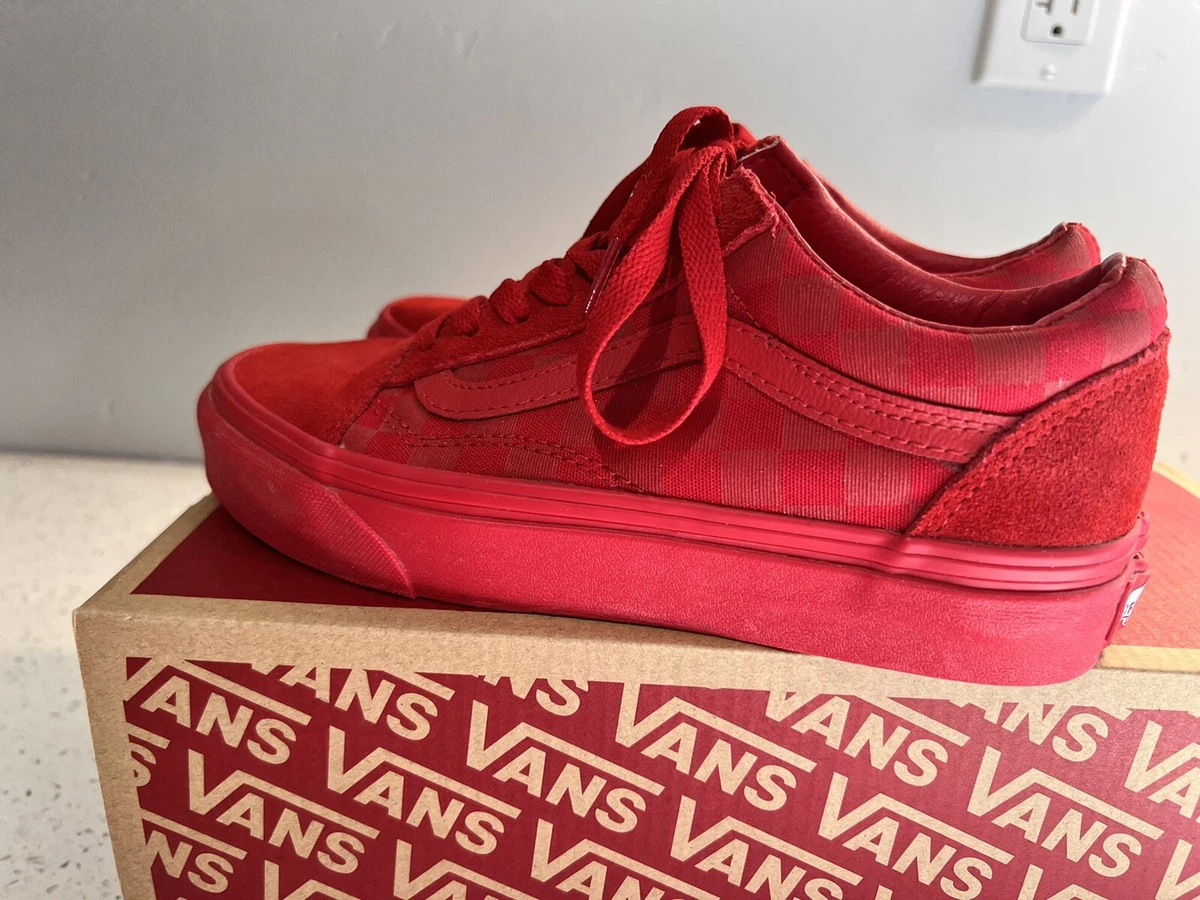 All red vans on sale old school
