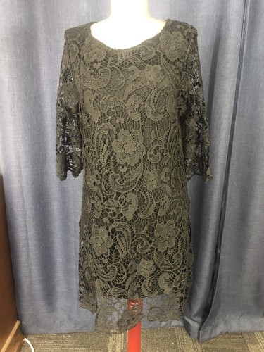 crochet lace overlay dress 