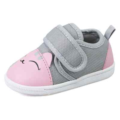 Baby Mädchen Erstlingsschuhe Antirutsch Turnschuhe - Rosa Katze - 3-6 Monate