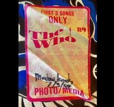 THE WHO - THE KIDS ARE ALRIGHT - MEADOWLANDS - JULY 3, 1989 - PHOTO MEDIA PASS
