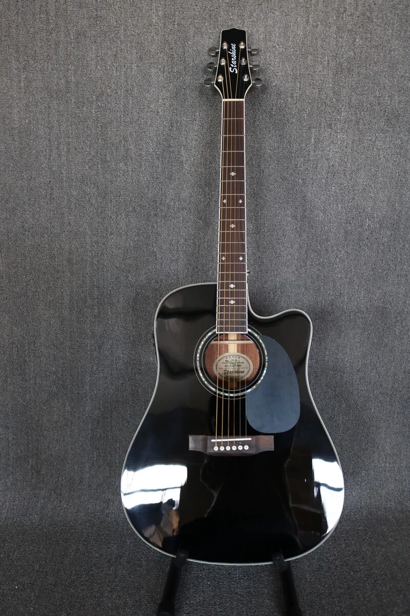 Takemine Black Single Cutaway Acoustic Electric Guitaar with EQ