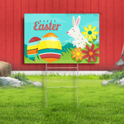 Easter Sunday Spring Holy Week Easter Bunny Indoor Outdoor Yard Sign 07