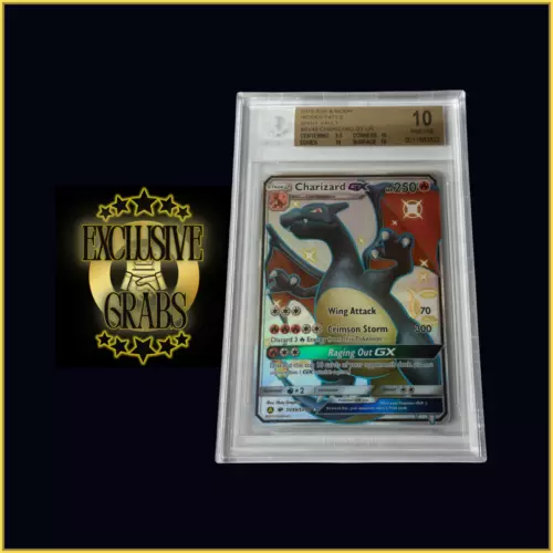 2019 Pokémon Sun & Moon Hidden Fates Shiny Charizard GX #SV49 BGS 10 PRISTINE