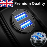 Fast Car Charger 2 USB Port For Iphone Samsung Cigarette Lighter Socket Adapter