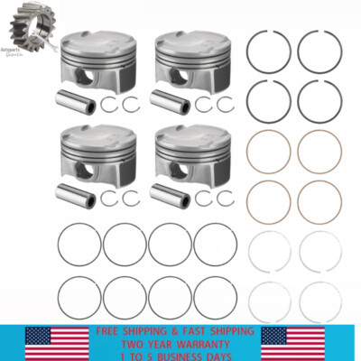 G4FJ Set of 4 STD Piston & Rings For Hyundai Elantra Kia Soul Forte 1.6T 2014-20