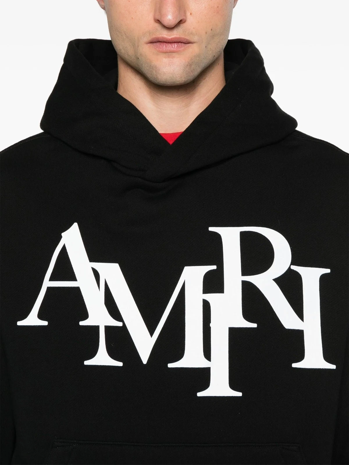 Felpa con cappuccio AMIRI con logo sfalsato Pullover streetwear premium da uomo