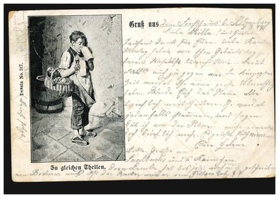 Greetings from... Postcard in equal parts, Blomberg (Lippe) 3.3.99 to Gütersloh 3.3.