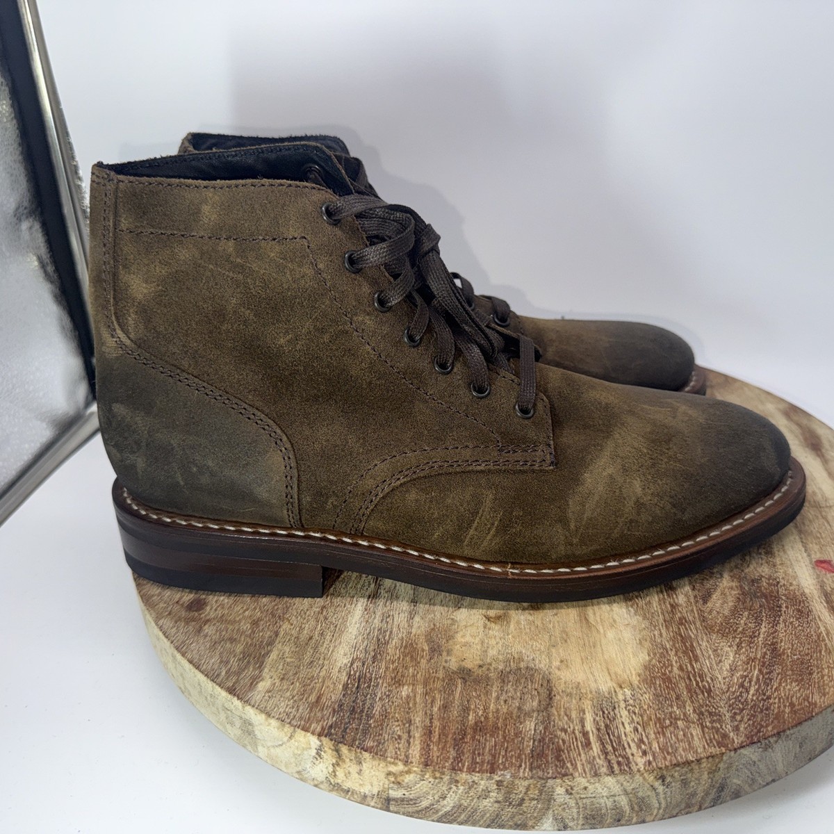 Thursday Boots President Mocha Mens 7.5 Brown Suede Lace Up 